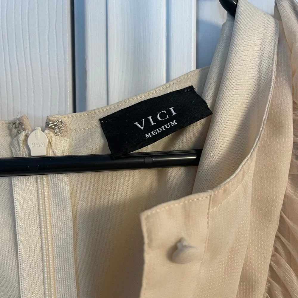 Vici Almost Lover Button Down Ruffle Dress - Picture 3 of 6